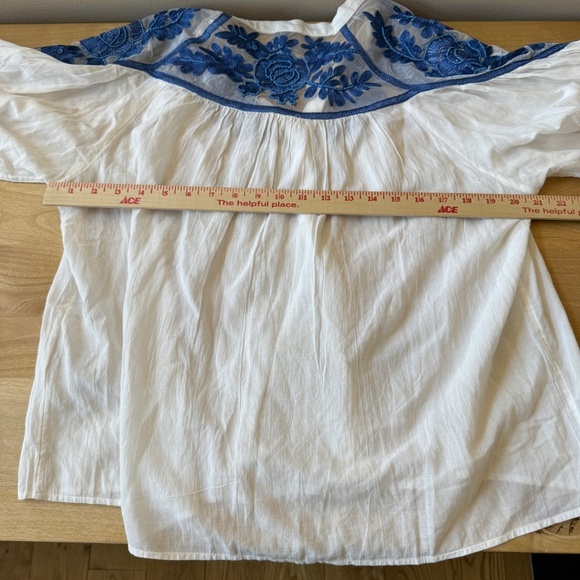 BY ANTHROPOLOGIE LONG SLEEVE TWO TONE LACE BLOUSE BOHO FESTIVAL VICTORIAN M - Picture 8 of 12